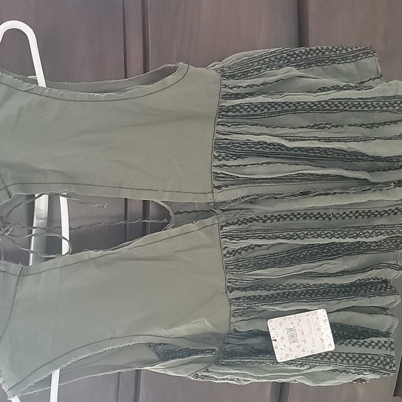 NWT Free People Olive Green Sleeveless Top - Picture 2 of 2